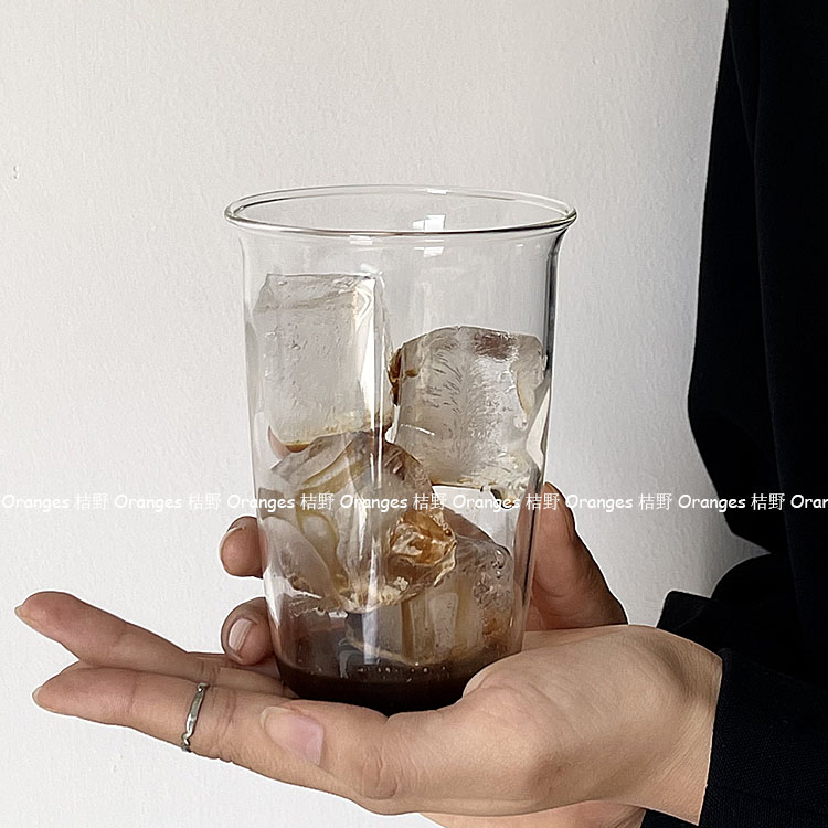 420 ml kaffebarer højtemperaturbestandig gennemsigtig glas enkel vandkop iste latte kaffedrik kold drik