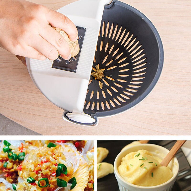 4L Salade Spinner Sla Groenten Wasmachine Droger Afdruiprek Multifunctionele Salade Afdruiprek Kom Groente Spinner Droger Spinnen Vergiet Groente Spinner Sla Droger