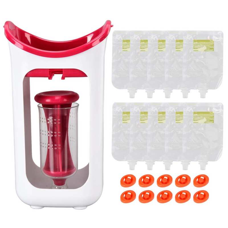 Baby Food Processor Portable Puree Squeezer Baby Food Maker for Kitchen for Home for Restaurant: Red