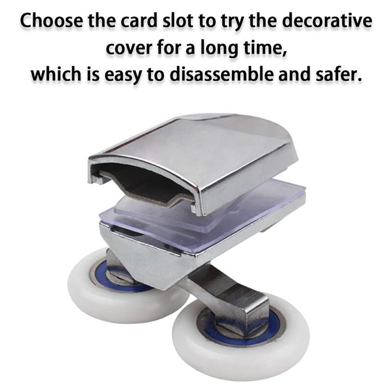 4 sztuk rolki drzwi prysznicowych 26Mm stopu cynku drzwi prysznicowe mocowania koła pasowe łazienka zestaw wymienny (2 szczyt + 2 Buttom)