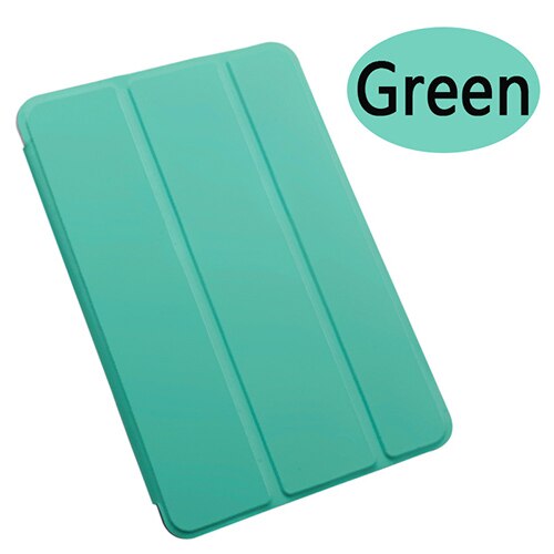 Cover til huawei mediapad  t5 10 ags 2-w09/w19/l09/l03 honor pad 5 10.1 "tablet taske pu læder smart sleep tri-fold beslag cover: Myntegrøn