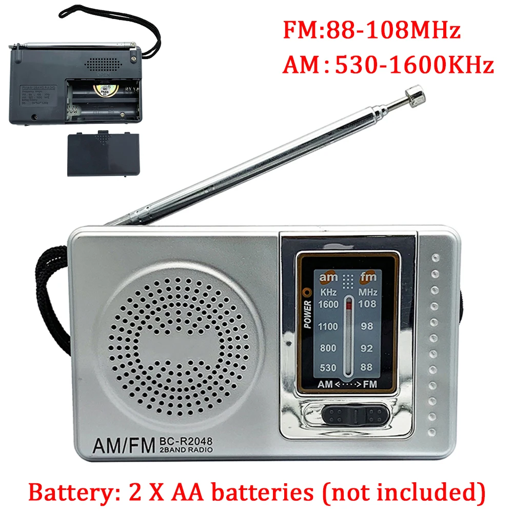 Tragbarer retro-nasser Radio batterie betriebener Bluetooth-kompatibler Lautsprecher Behälter FM-Multiband-Radio-Stereo empfänger mit Antenne: Lila