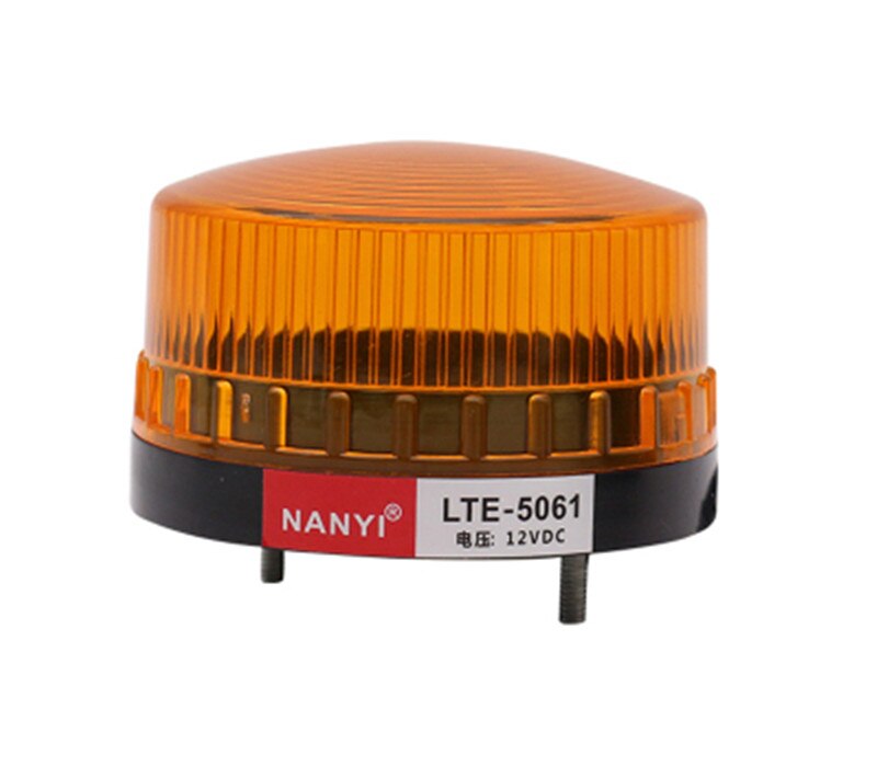 Strobe Signal Warning light LED -3071 12V 24V 220V Indicator light LED Lamp small Flashing Light Security Alarm: yellow 24V