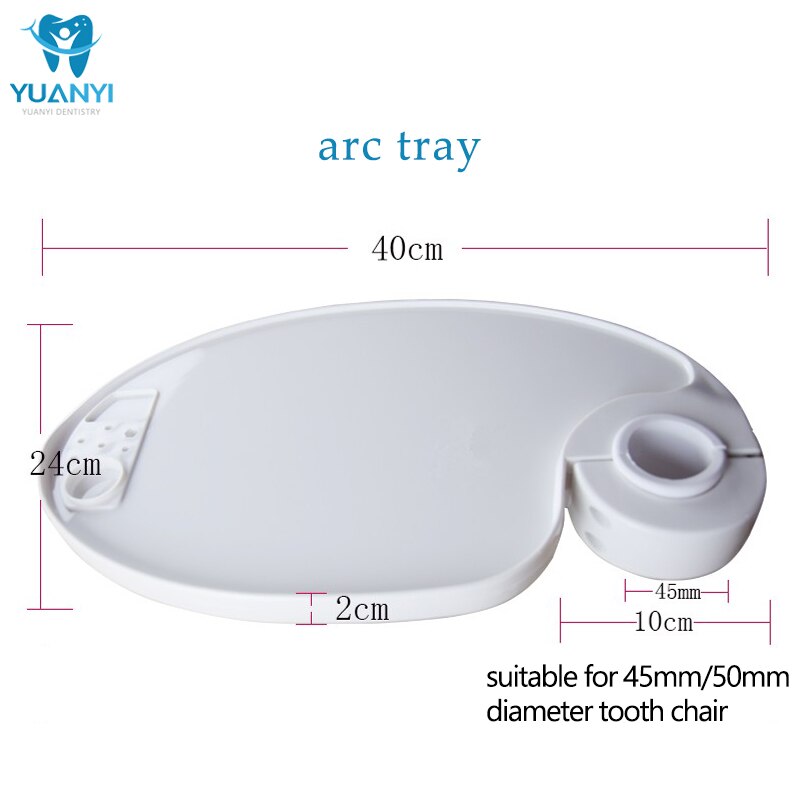 Dental Chair Scaler Tray Clinic Dentistry Chair Accessories Plastic Rotatable Plate Post Mounted Shelf Tray Table Shape