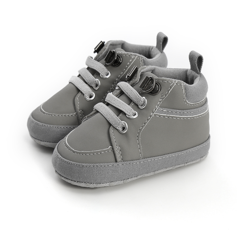 Enfant en bas âge bébé garçon fille chaussures en cuir enfants semelle souple chaussures de berceau: B / 7-12 mois