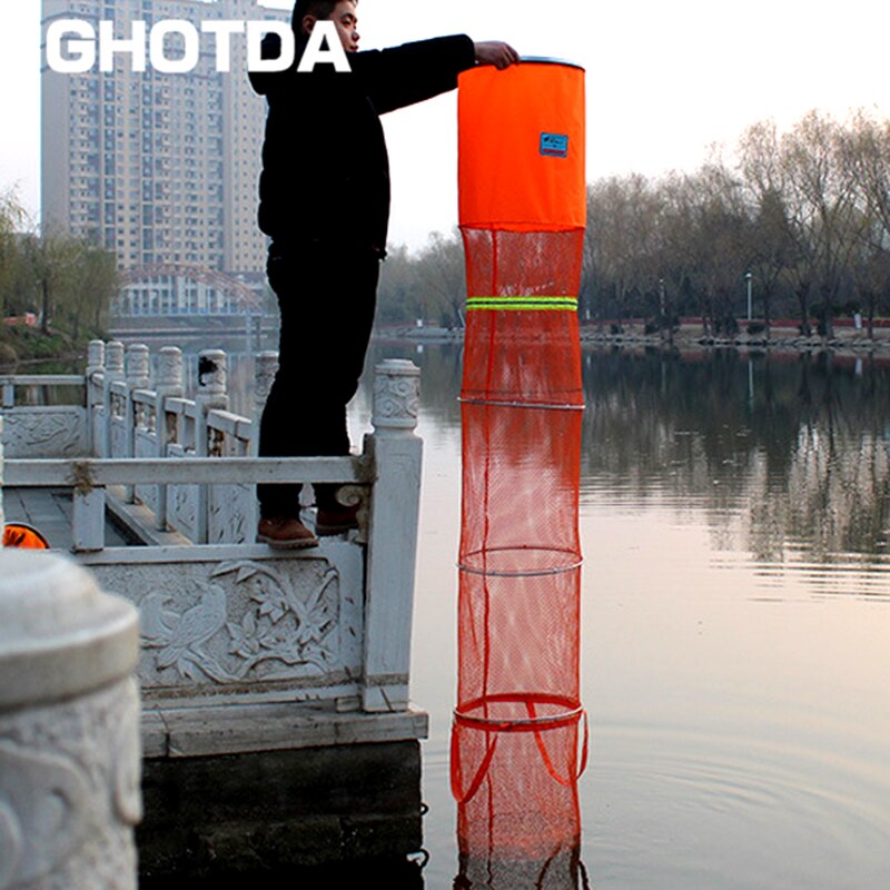 Draagbaar visnet rondvis garnalen gaas kooi vissen