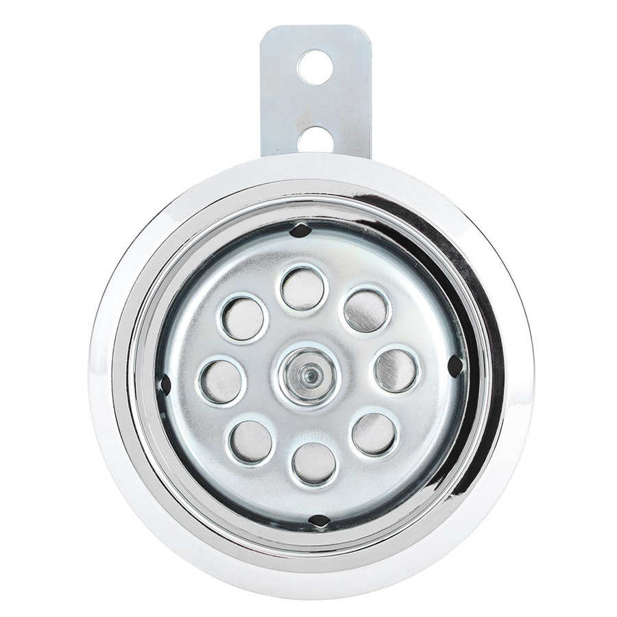 Universial Motorcycle Horn Waterproof 110dB Loud 12V 85mm W/Honeycomb Chrome Cover Motorcycle Horn Accesories