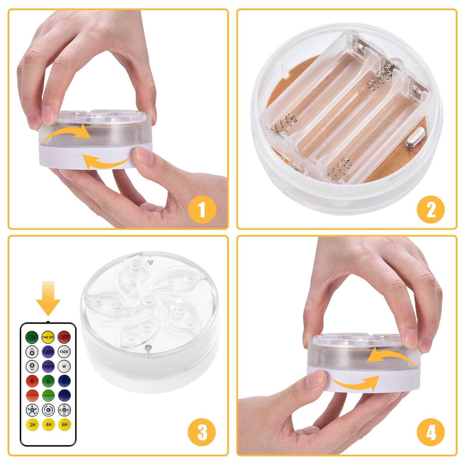 Fish Tank Onderwater Lamp Waterdicht Rf Led Verlichting Afstandsbediening Aquarium Kerst Dompelpompen Huis Tuin Decor Landschap