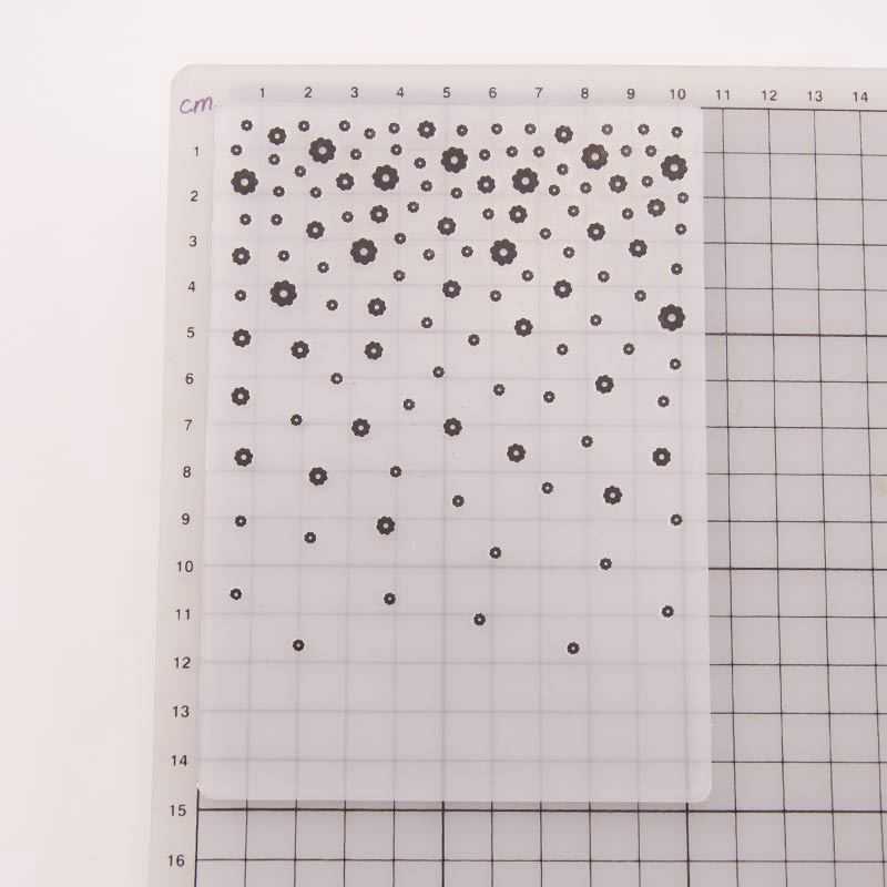 Small Dot Flower Plastic Embossing Folders Stencils Template Molds Scrapbooking Paper Crafts Cards Making DIY Photo Album Decor