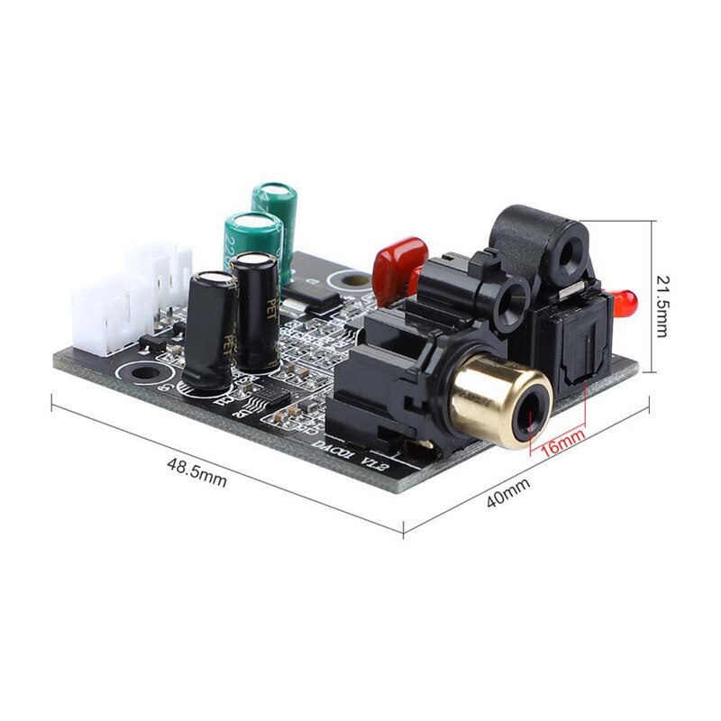 DAC Digital Decoder CS8416+CS4344 Optical Fiber Coaxial Digital Signal Input Stereo Audio Output Decod for Amplifier