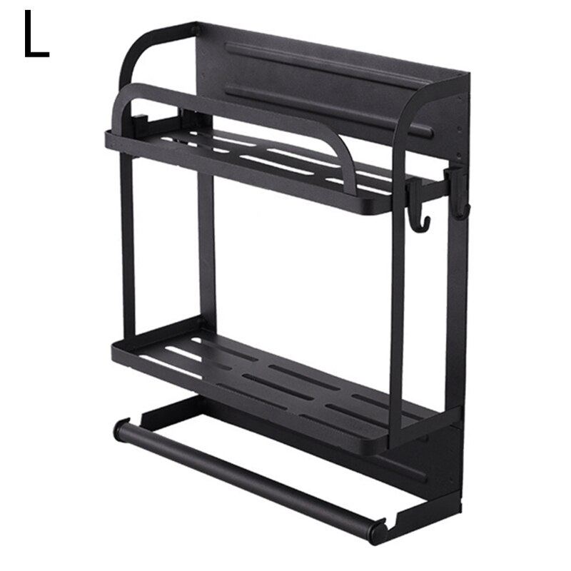 Magnetische Koelkast Side Rack Multifunctionele Opslag Houder Papieren Handdoek Plank M68E: L