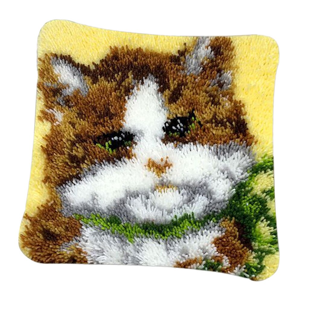 Cute Animal Latch Hook Kits For Beginners DIY Pillow Sofa Cushion Home Ornaments