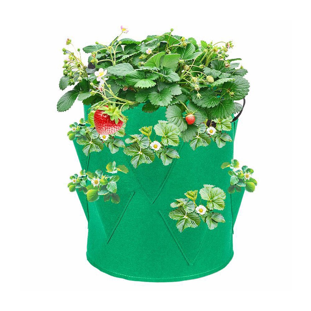 Fraise verticale cultiver sacs plante fleur herbe poche racine respirant légume réutilisable planteur Pot jardin extérieur plantation sac