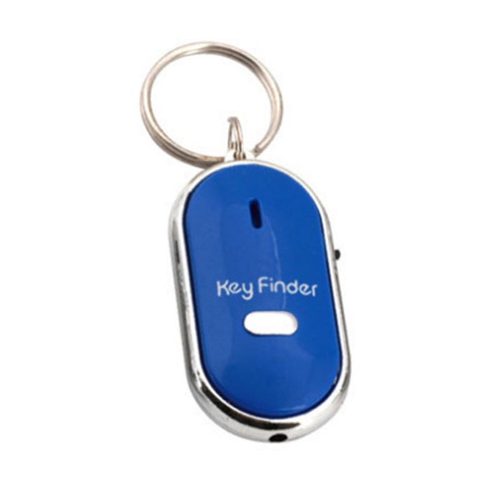 Mini llavero LED localizador de llaves por silbido sonido parpadeante pitido remoto Lost Keyfinder llavero Tracker para niños billetera: Gris
