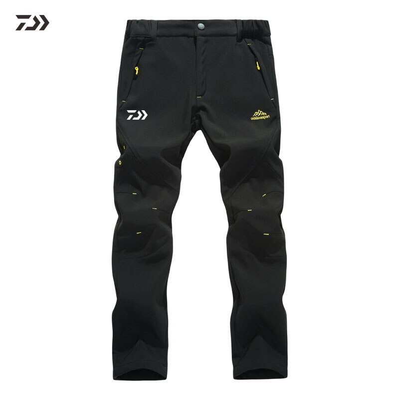 Daiwa Vissen Kleding Winter Herfst Thicken Outdoor Windjack Broek Vissen Broek Waterdicht Warm Houden Effen Vissen Kleding: Black / 3XL