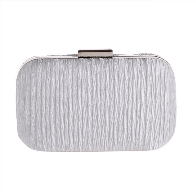 2021 pochette da sera pieghevoli da donna di alta qualità borsa frizione moda con catena borse da festa per donna MN772: white