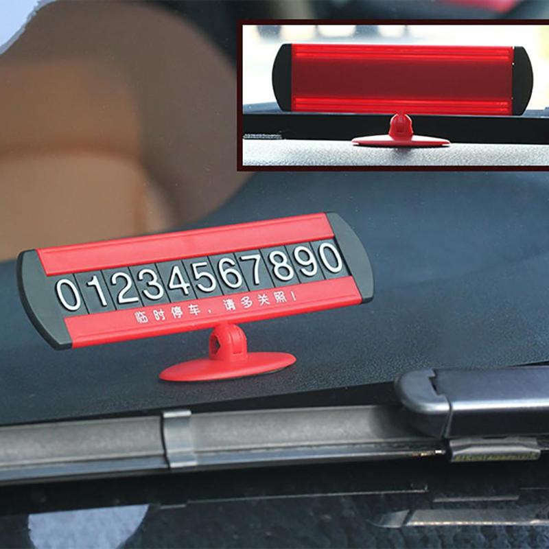 VODOOL Lichtgevende Auto Styling Tijdelijke Parkeerkaart Telefoon Nummerplaat Auto Interieur Accessoires Sticker Telefoonnummer Plaat
