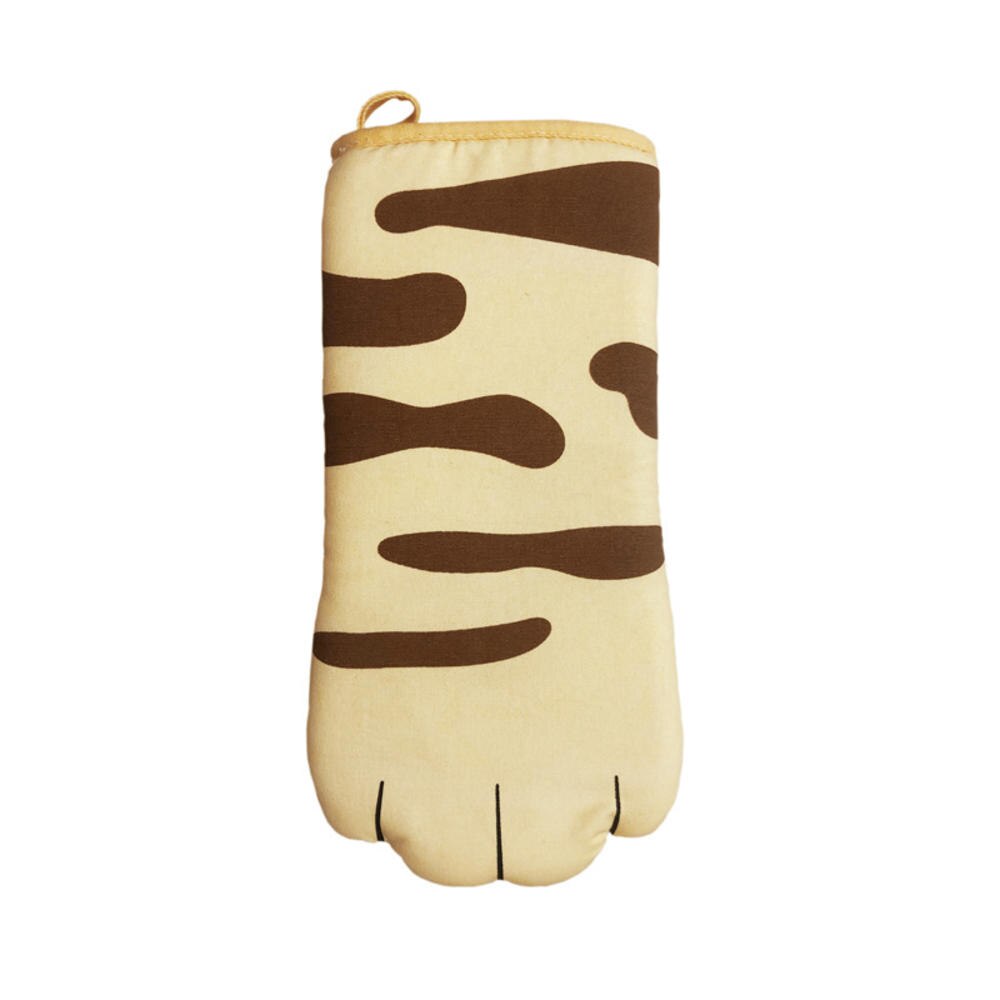3D Cartoon Cat Paws Oven Mitts Long Cotton Baking Insulation Gloves Microwave Heat Resistant Non-slip Kitchen Gloves: B
