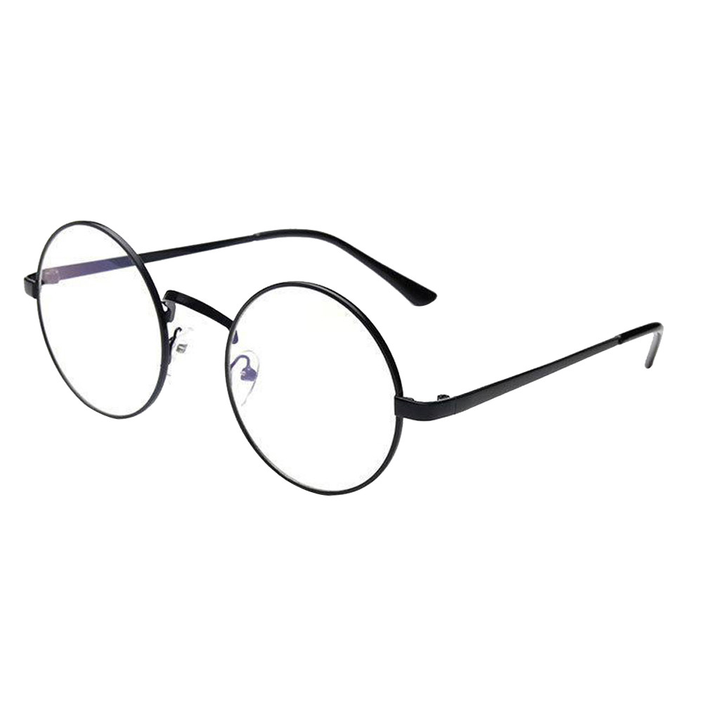 unisex klassisk årgang brille ramme rund linse flat nærsynthet optisk speil enkel metall kvinner / menn brille ramme  #40: En