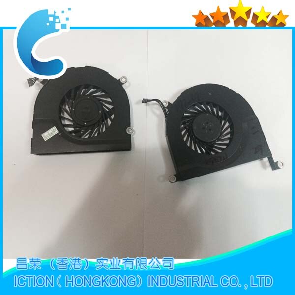 Genuino A1297 ventilador de refrigeración conjunto izquierda + derecha para Macbook Pro 17 "A1297 661-5043, 661-5044, 922-9294, 922-9295, Año