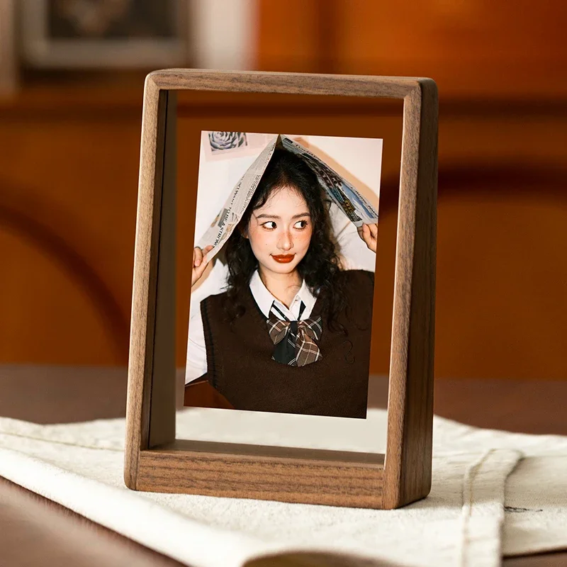 Marco de fotos acrílico original, marco de fotos artístico nórdico de madera maciza Para sesión de fotos, decoración del hogar, Cuadros Para Fotos: 8 pulgadas / Morado