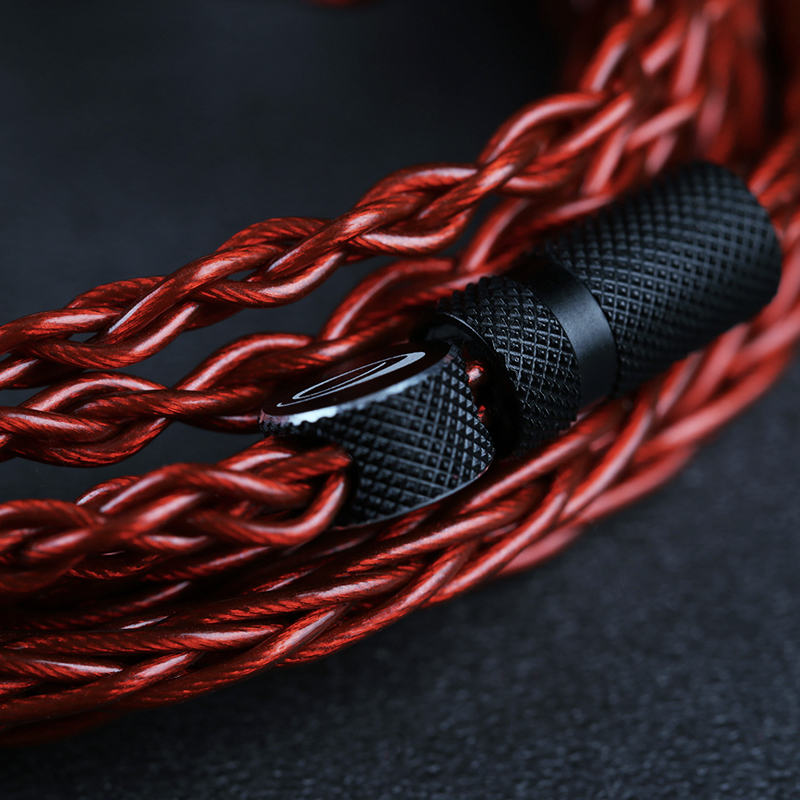 Cable de auriculares OPENHEART naranja de 8 núcleos 2,5/3,5/4,4mm MMCX/0,78 2 pines/QDC cobre Chapado en plata reemplazar Cable equilibrado mejorado
