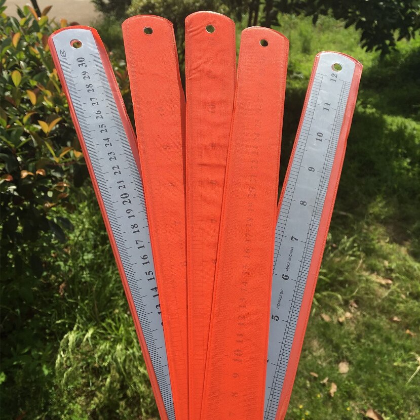 3pcs Back to shcool Long Drawing ruller aluminium ruler Stationery tool 15/20/30cm 6/8/12inch Nice for students