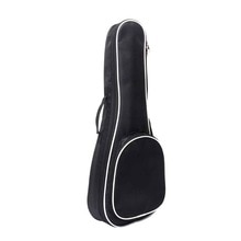 21/23/26 Inch Storage Black Thickened Zipper Padded Oxford Cloth Ukulele Bag Adjustable Strap Shockproof Backpack Case Pockets