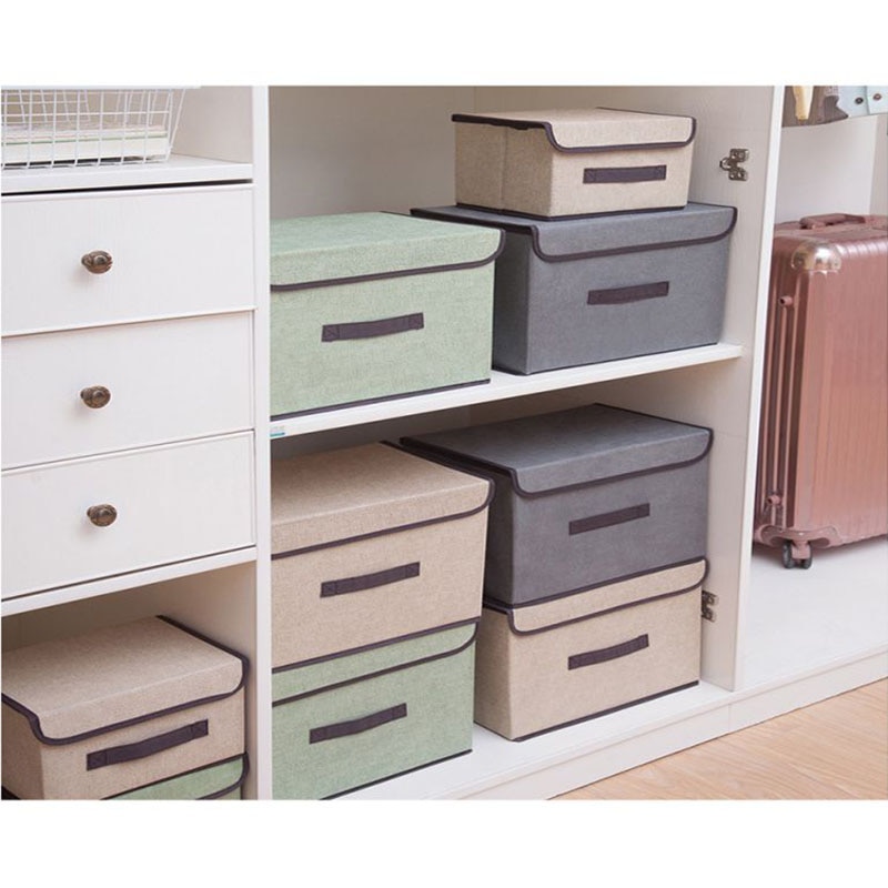 Household Foldable Storage Boxes With Lids And Handles Dustproof Clothes Boxes Storage Boxes Home Storage Containers