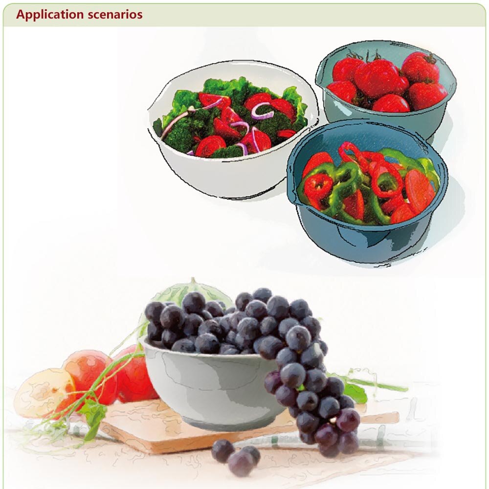 3 PCS Mixing Bowls Multi-Purpose Plastic Mixing Bowl Salad Bowl Kitchen Vegetable Fruit Bowl Stackable Bowls Set