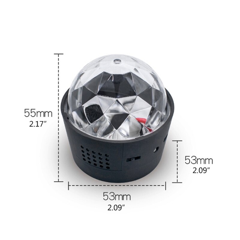 Bola de discoteca Usb RGB, luz LED de escenario, bola mágica pequeña, bombillas mágicas de colores, luz de escenario de rotación automática, bombilla LED de de Club de DJ