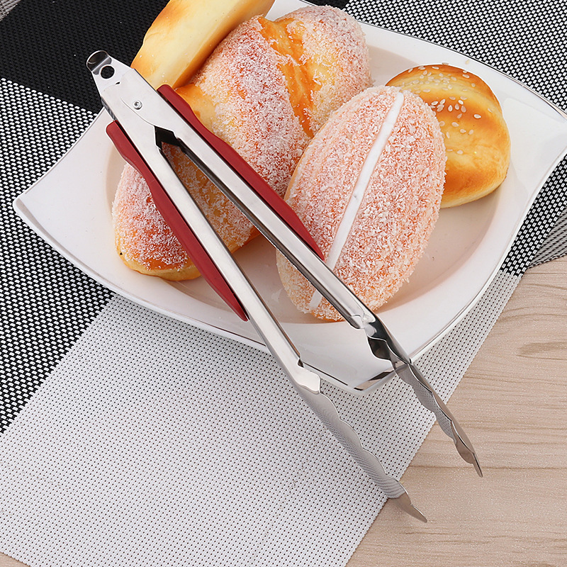 3 estilos de accesorios de cocina Gadgets de acero inoxidable barbacoa pan Clip de comida Anti-escaldado mango utensilios de cocina herramientas de cocina