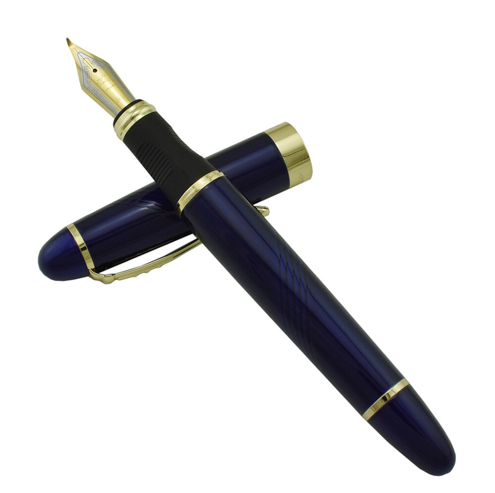 Jinhao X450 Metalen Kalligrafie Gebogen Nib Vulpen 450 Geavanceerde Klassieke Inkt Pen met Gouden Clip voor Kantoor School Thuis praktijken