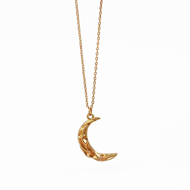 Zilver Kleur Onregelmatige Crescent Moon Ketting Voor Vrouwen Sleutelbeen Ketting Hanger Kettingen Sieraden: Gold Color