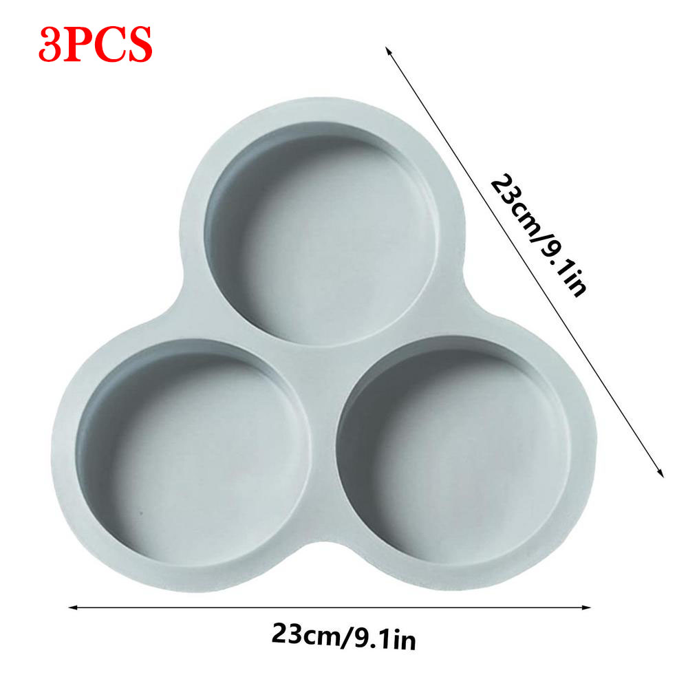Air Friteuse Ei Mal Ronde Vorm Eieren Mal 3 Holte Non-Stick Siliconen Air Friteuse Eierpan Ei Steamer Kookmal Gebakken Ei Gereedschap: Oranje
