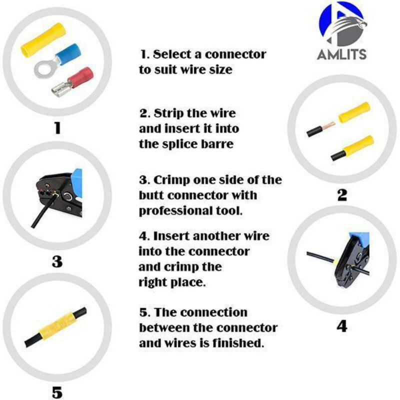 Universal Insulated Wire Electrical Connectors 280PCS Assorted Terminals Connectors Assortment Kit Electrical Crimp Spade Termin