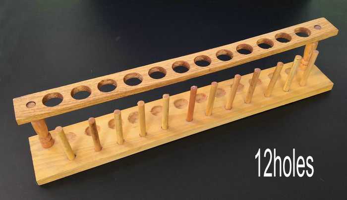 Træ reagensglas rack 6,8,10,12 huller holder reagensglas stand porestørrelse 21mm