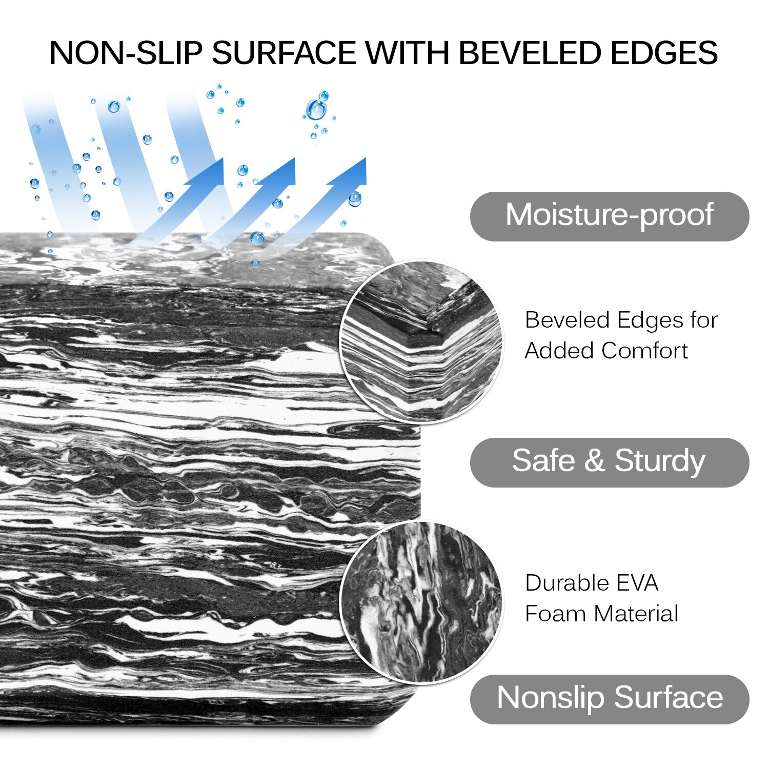 2 stk eva-kamuflasje med høy tetthet yoga murstein antiskli anti-stress trening fitness yoga blokk pilates nybegynner 23cm*7.5cm*9cm