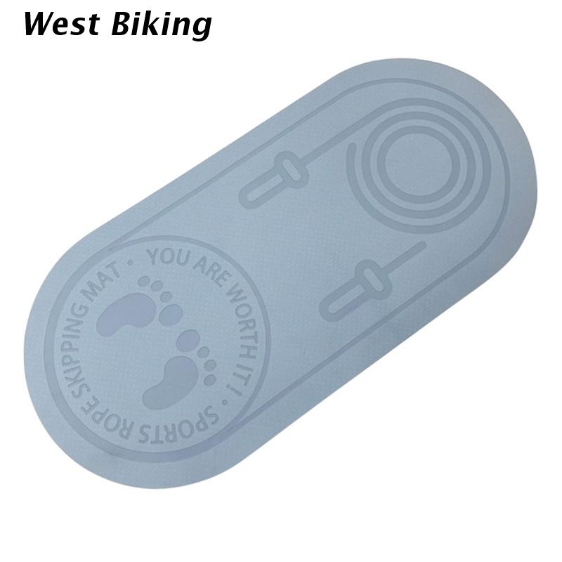 Rope Skipping Oefening Workout Mat Dikker Jump String Antislip Textuur Yoga Pad: Blue