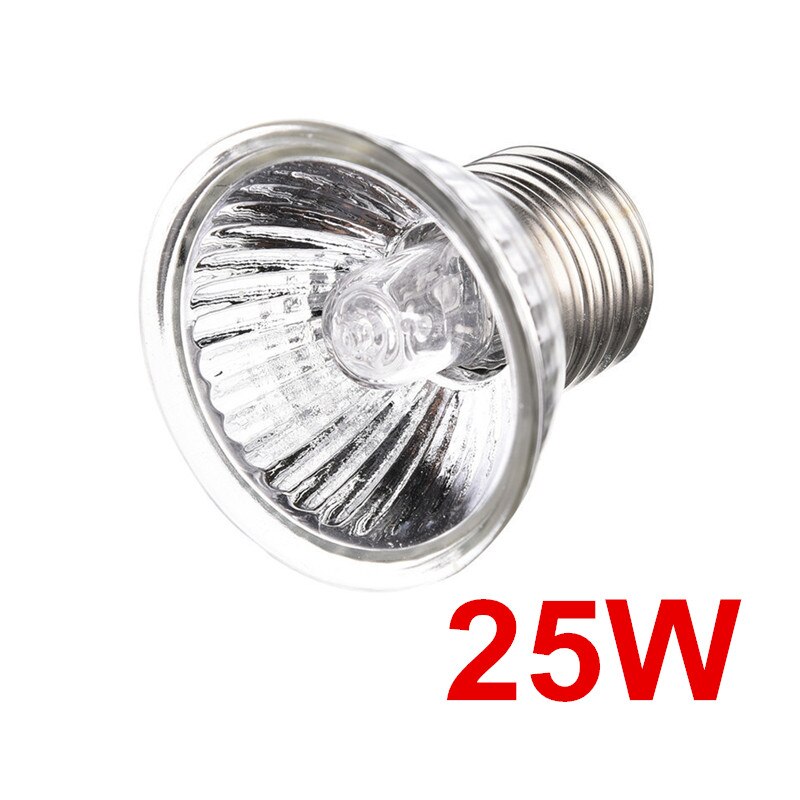 Aquarium Reptile Basking Lamp Holder for Turtle Lizard Habitat Ceramic UVB/UVA Heat Bulb Lamp Clip Holder E27 Base: Only 25W Bulb