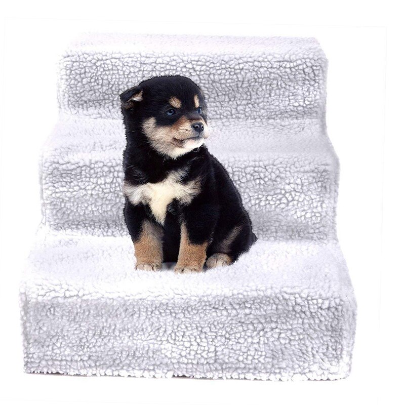 Huisdier 3-stap Trappen Voor Honden En Katten Portable antislip Treads Trappen Ramp Ladder Met Verwijderbare Cover huisdier Trap