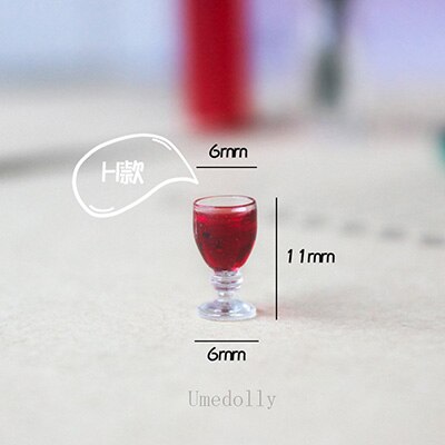 4PCS 1/12 Dollhouse Miniature Tazza di Bottiglia di Vino di Vetro Modello per OB11 BJD Casa di Bambola Giochi Di Imitazione Bambini Accessori Da Cucina Giocattolo: H 4pcs