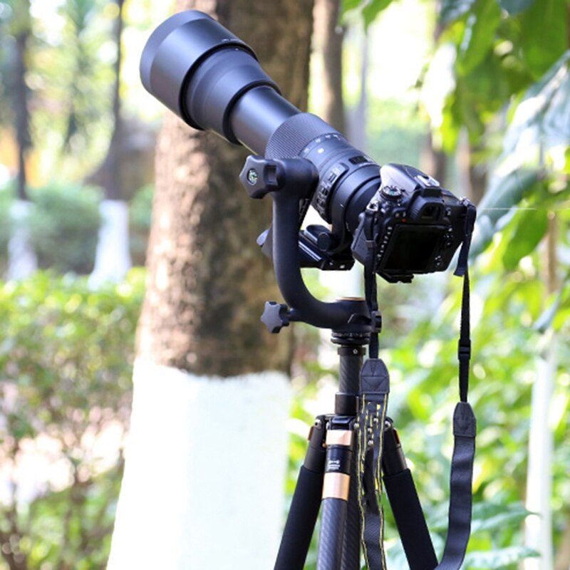 Cabeza de trípode Gimbal de cámara para cámara de gran capacidad de carga lente telefoto 1/4 tornillo 48mm de diámetro