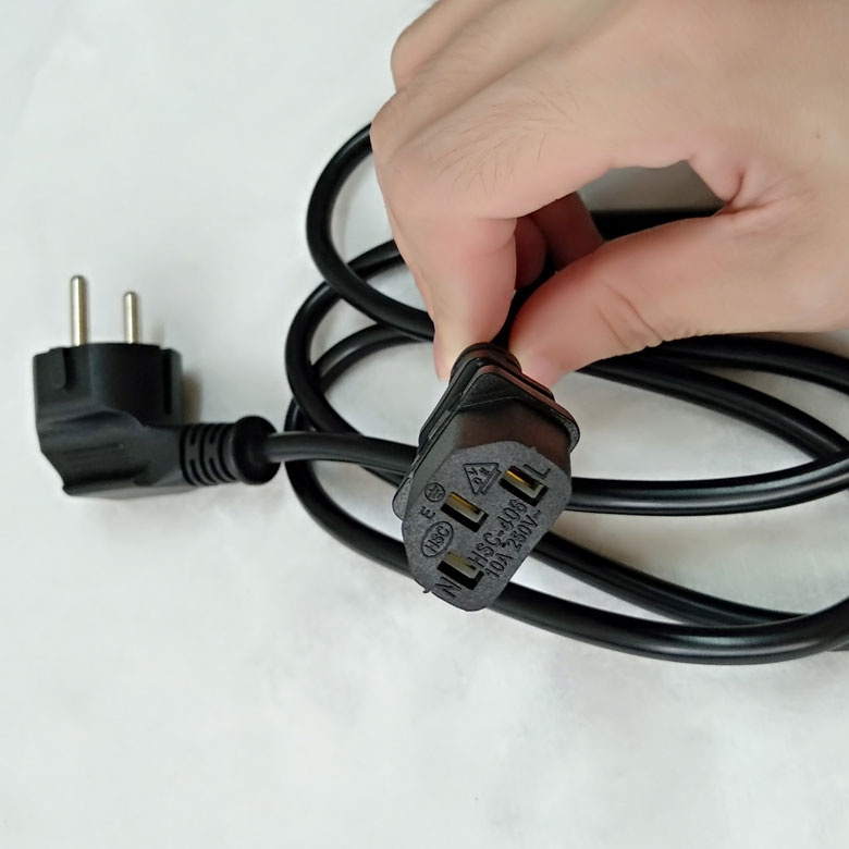 1,2 m 250V 10A Europäischen Korea 2-poligen rund Energie kabel Energie kabel, HSC IEC 320 C14 VDE Energie kabel