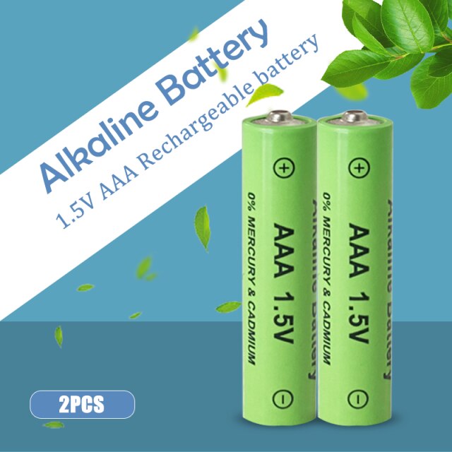 1-4PCS Rechargeable AAA 1.5V 2100mAh Alkaline Battery For Flashlight Toys Watch Wireless Keyboard Mouse PK Ni-Mh Battery 3A: 2PCS