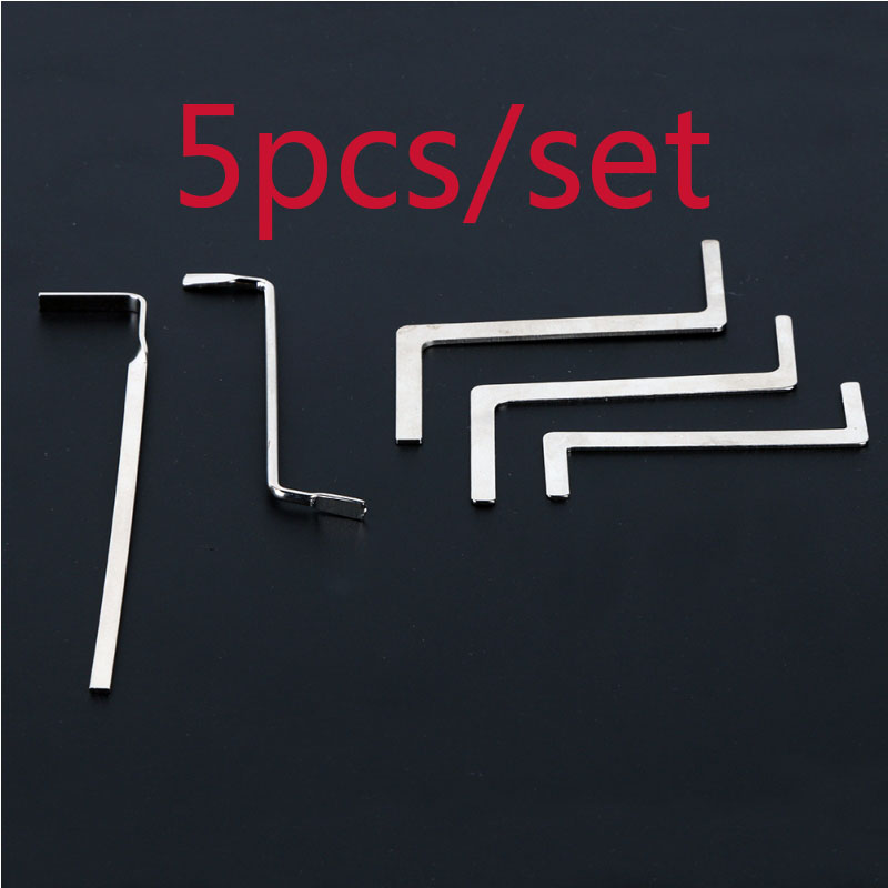 5pcs Lock Smith Lock Tools Set Stainless Steel Double Row Tension Removal Hooks Lock Tools Hand Tool Set