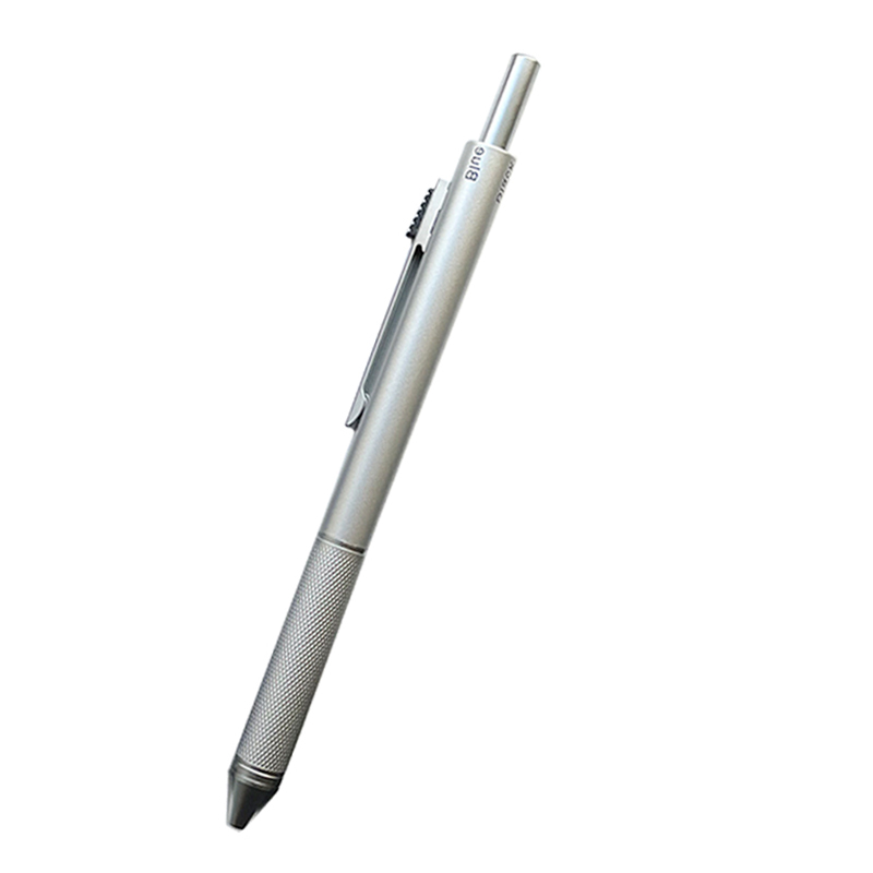 Bolígrafo multifuncional con Sensor de gravedad de Metal 4 en 1, bolígrafo Multicolor de negocios, lápiz automático, de papelería para oficina y escuela: Verde
