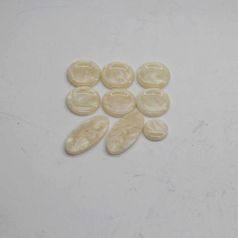 9pcs Saxophone Real Mother of Pearl Key Buttons Inlays Saxophone clasp Color clasp saxophone repair accessories: plastic1set