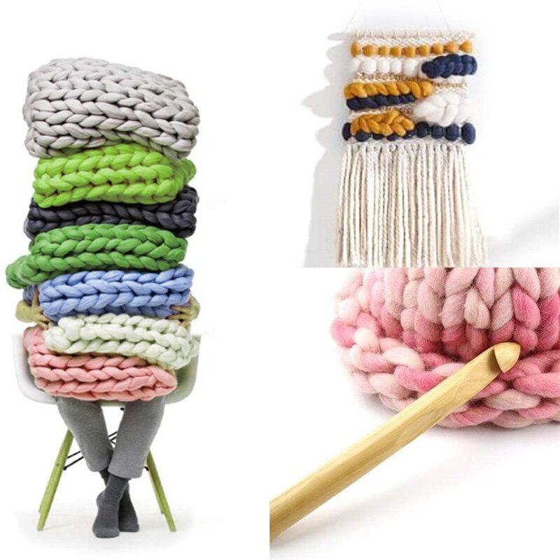 Nonvor Wool Roving Felt Needle Starter Yarn Roving Kit Spinning Handicraft Needlework Accessories Spinning Weaving Doll Making