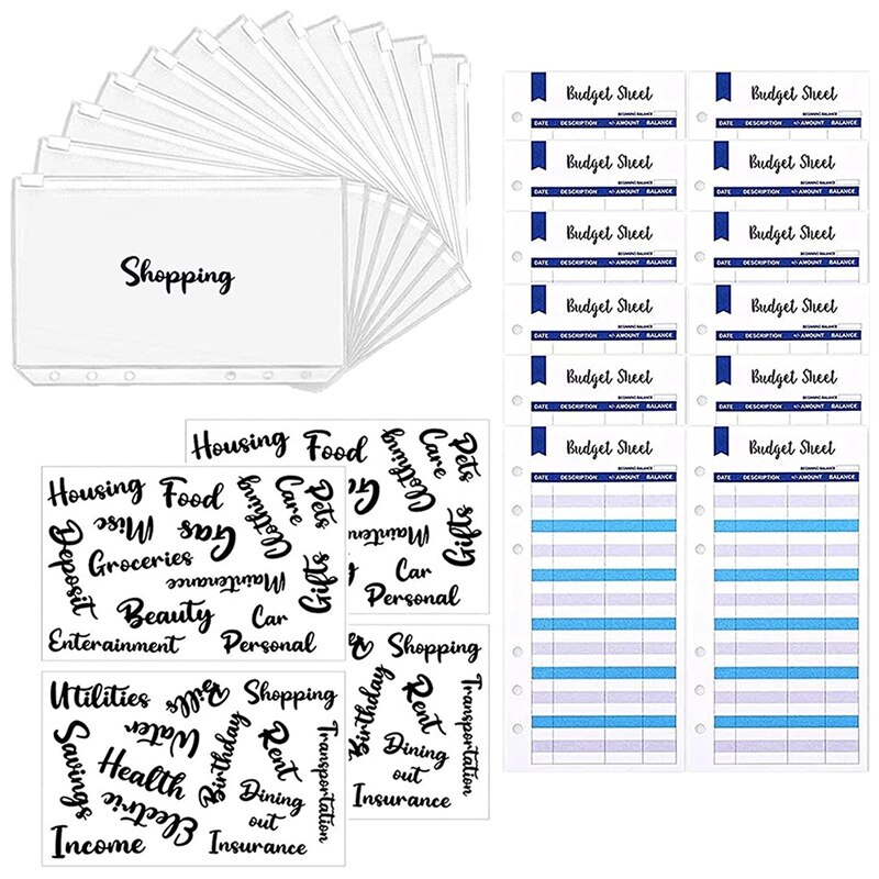 10 Stks Binder Zakken 6-Gaten Clear A7 Planner Inserts Vochtbestendige